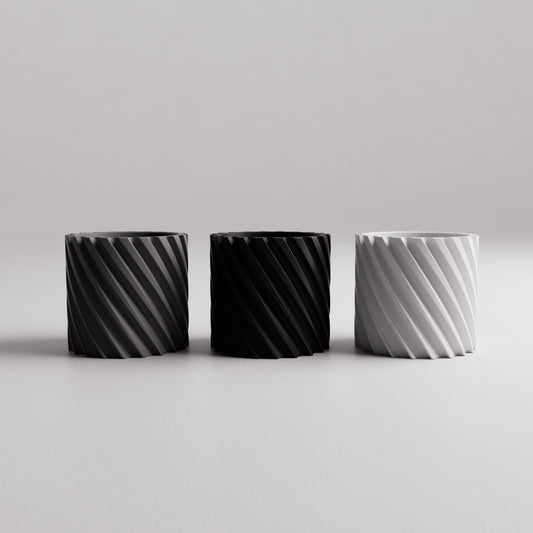 SPIRE Planter (Small Tri-Color Set) - Monochrome